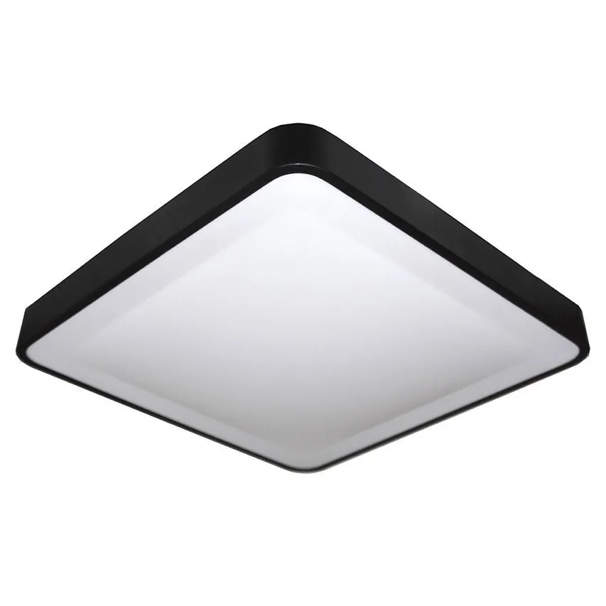 Quadratischer LED-Plafond mit Mikrowellensensor 24W 4000K 2040lm schwarz