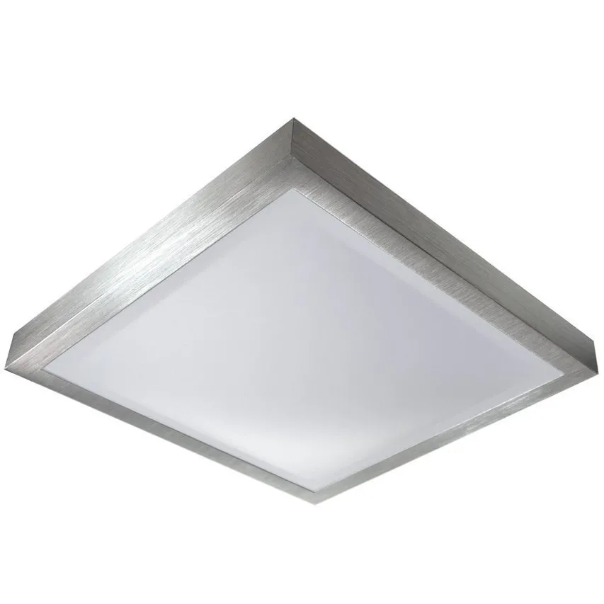 Quadratischer LED-Plafond mit Mikrowellensensor 24W 4000K 2040lm silber
