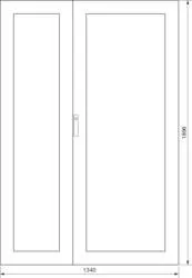 Sichttüre Securitglas ASV mit Verschluss IP41 1350x2000 Hager FZ225XW