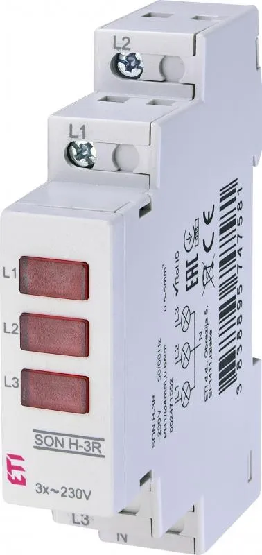 Spannungsanzeige (3 x rote LED) - SON H-3R 002471552 ETI