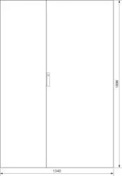 Stahlblechtüre ASV mit Verschluss IP41 1350x2000 Hager FZ235XG