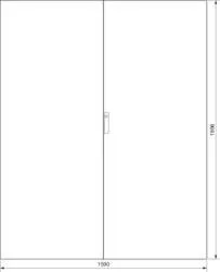 Stahlblechtüre ASV mit Verschluss IP41 1600x2000 Hager FZ236XG