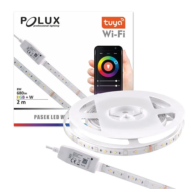 TUYA Smart 8W RGB + 3000-6000K 680lm 2m WiFi LED Streifen Set, Netzteil, Controller