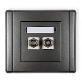 Teilnehmeranschluss RTV SAT Anschluss Endanschluss (2 Antenneneingänge) graphit 11FGST