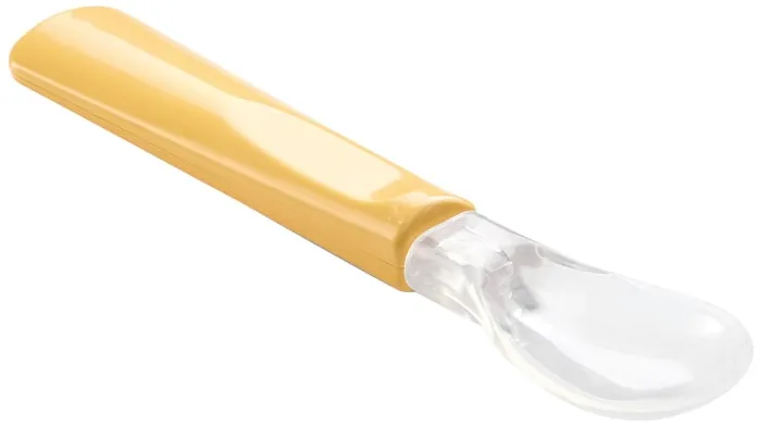 Thermobaby Teelöffel mit Silikonspitze 2 Stück. Gelb