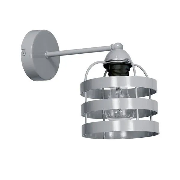 Wandleuchte 1xE27 silber modern Metall Milagro LARS GREY MLP793