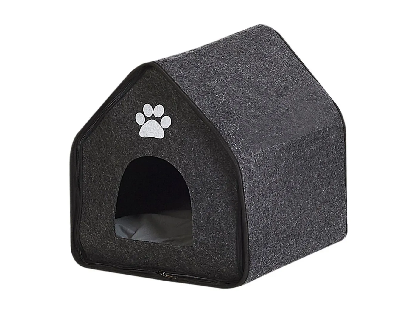 Weiches Tierbett Filz dunkelgrau 40x40 cm für kleine Tiere Jangi