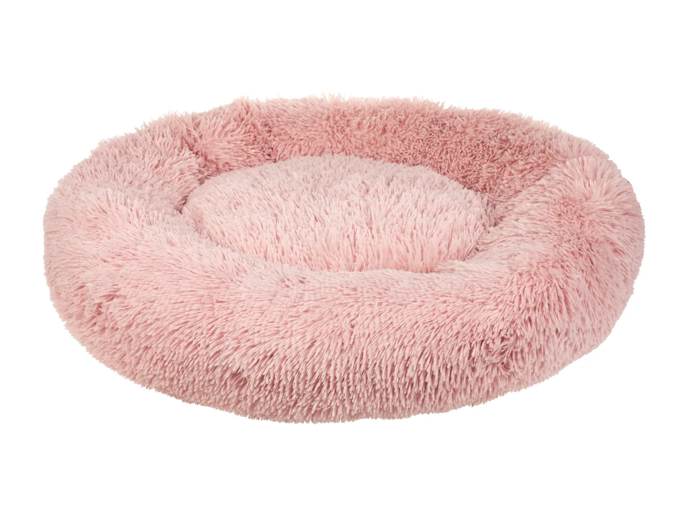 Kuscheliges Tierbett oval für Hunde Katzen Polyester rosa ⌀ 80 cm Kulu