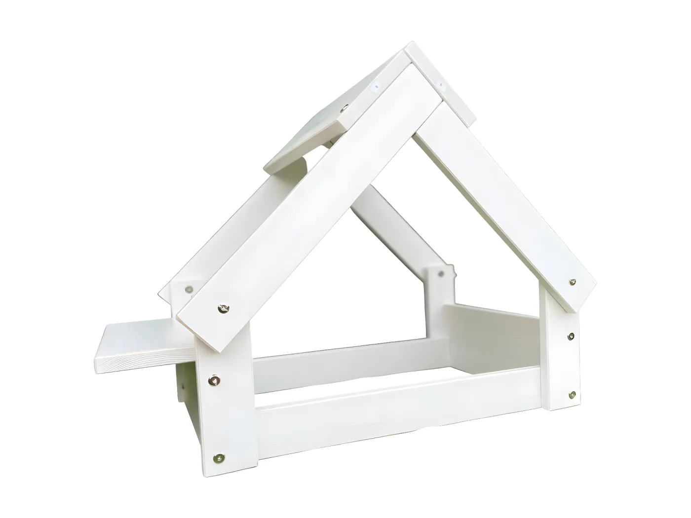 Hundehütte für den Innenbereich Weissfarbe - Bett mit Rahmen aus FSC-Naturholz