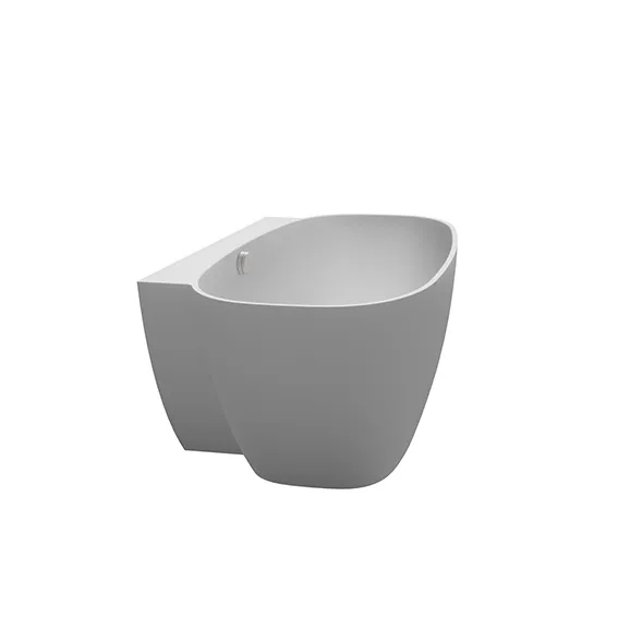 Hoesch Badewanne „LaBrillante“ vorwand rechteck 180 × 80 cm, mittig in Weiß