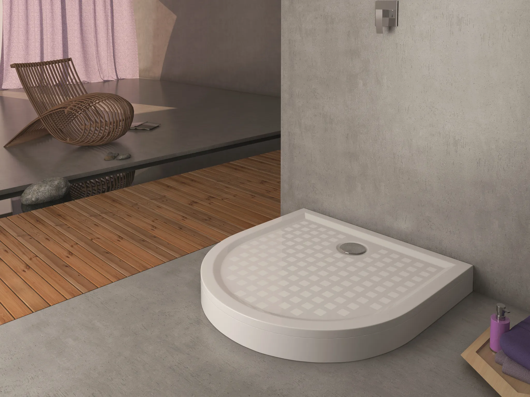 Zubehör, Aluminiumschürze für DW Samar Ecke Viertelkreis 900