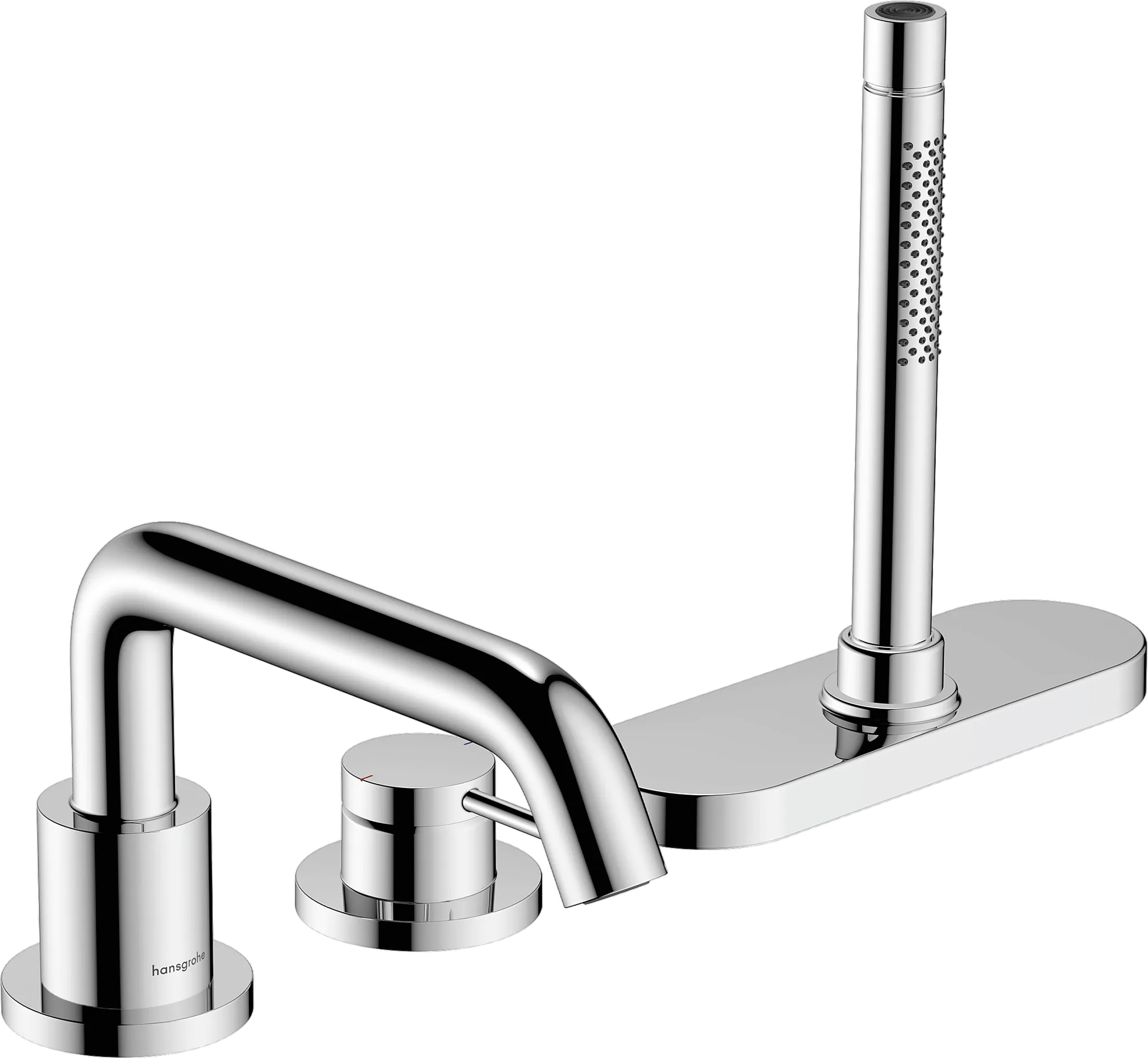 Einhand-Wannenarmatur 3-Loch „TecturisS“ Ausladung 194 mm in Chrom