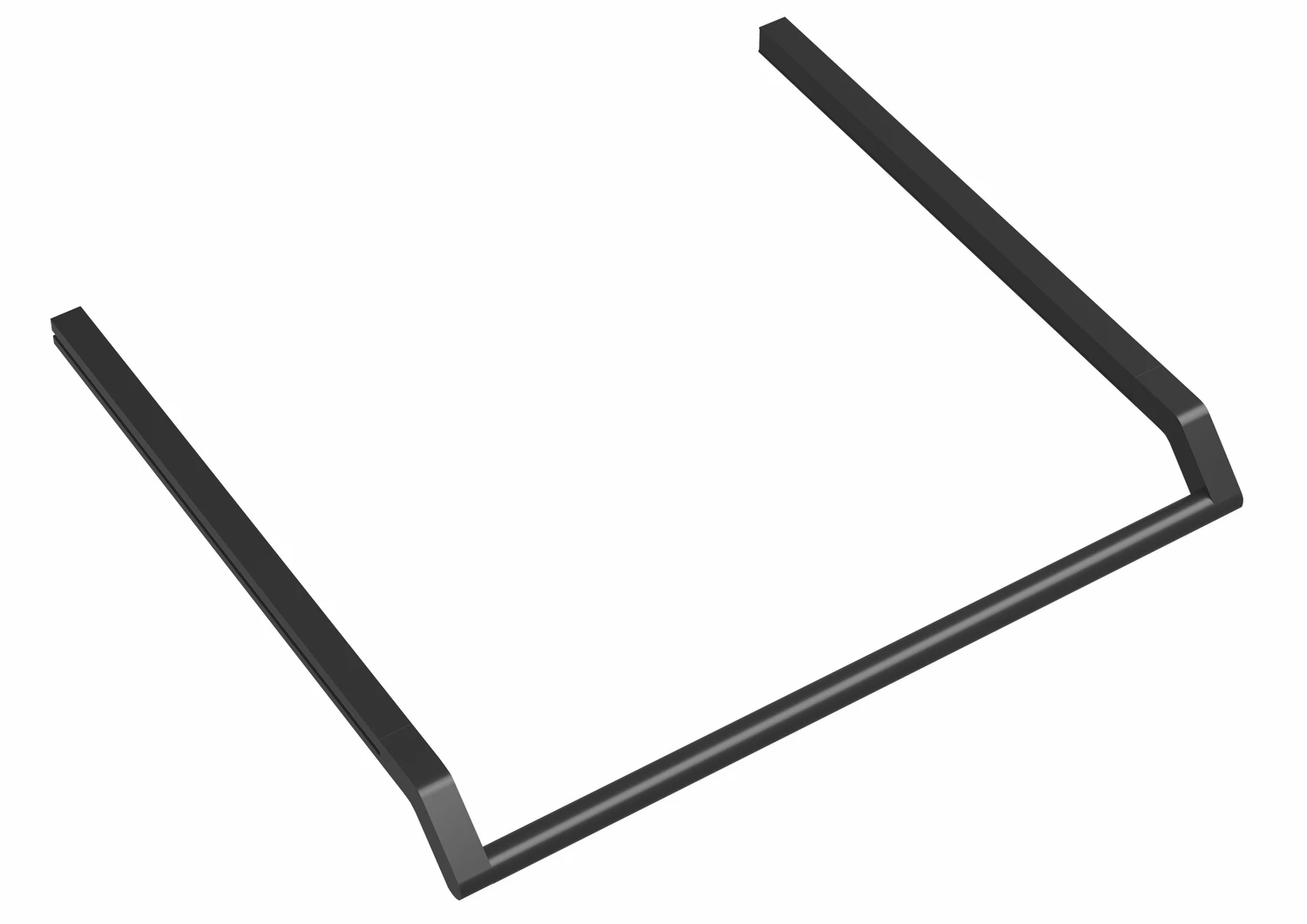 HEWI Haltegriff in Schwarz tiefmatt, Befestigung verdeckt