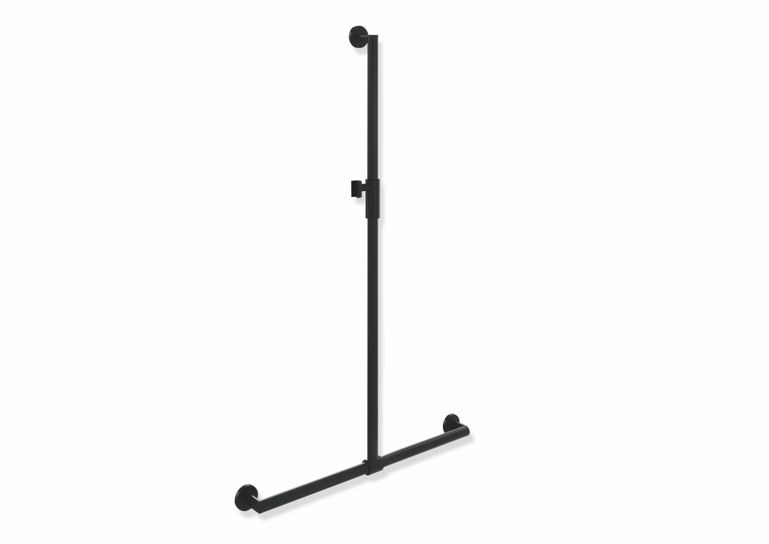 HEWI Haltegriff „System 900“ in Schwarz tiefmatt / Schwarz matt, Befestigung verdeckt