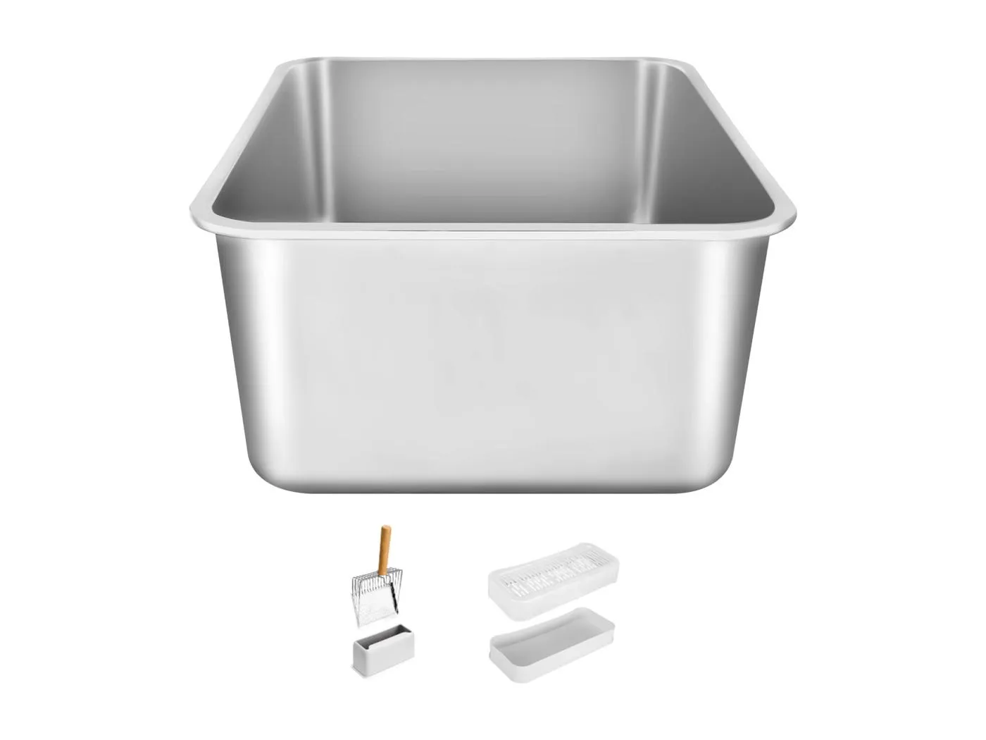 Katzentoilette, SucceBuy XL Geruchlose Katzentoilette mit Filterfuß, 20 cm Tief