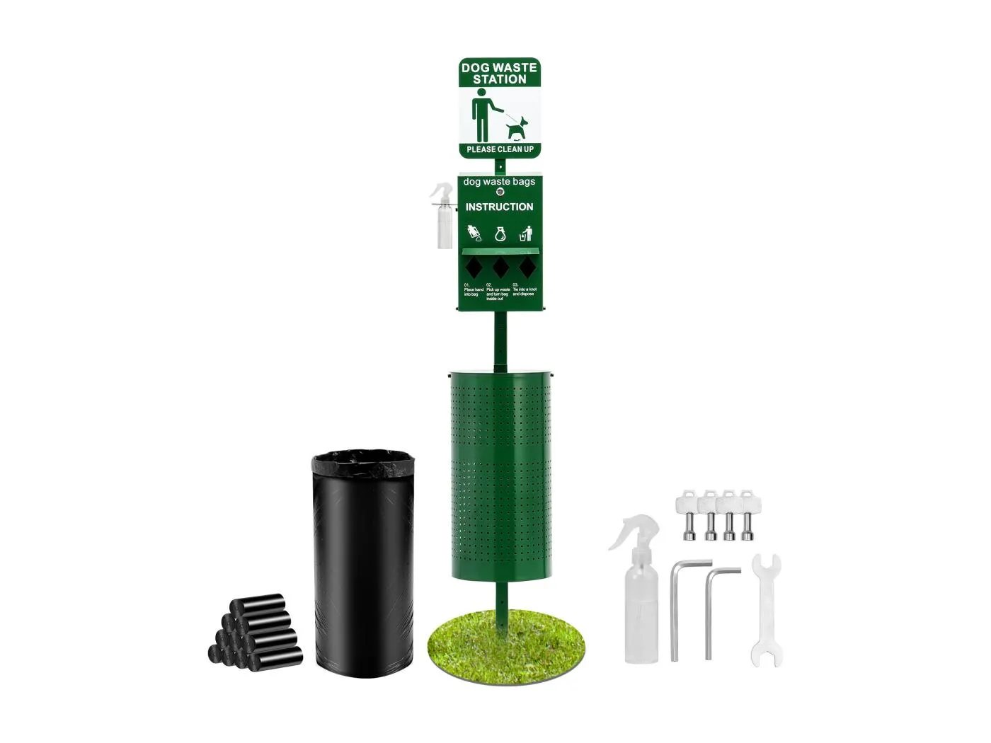 Kotbeutelspender, SucceBuy Hundekot-Sammelstation mit 600 Beuteln für Park und Garten