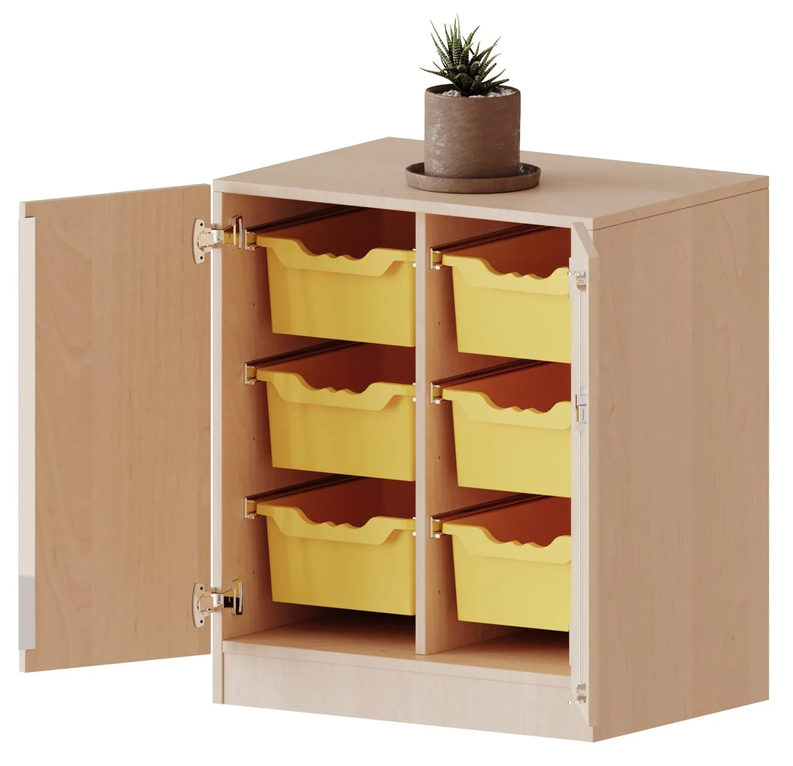 Schrank mit 6, 8 oder 10 hohen ErgoTray Boxen, B/T 70,3 x 50 cm - EVO180 Serie