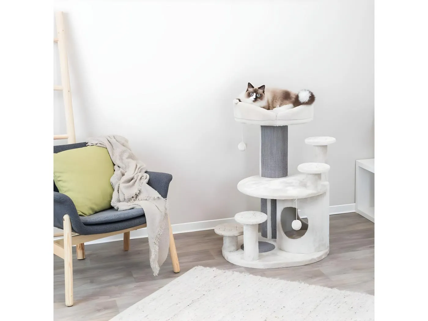 Kratzbaum Emil 96 cm Hellgrau