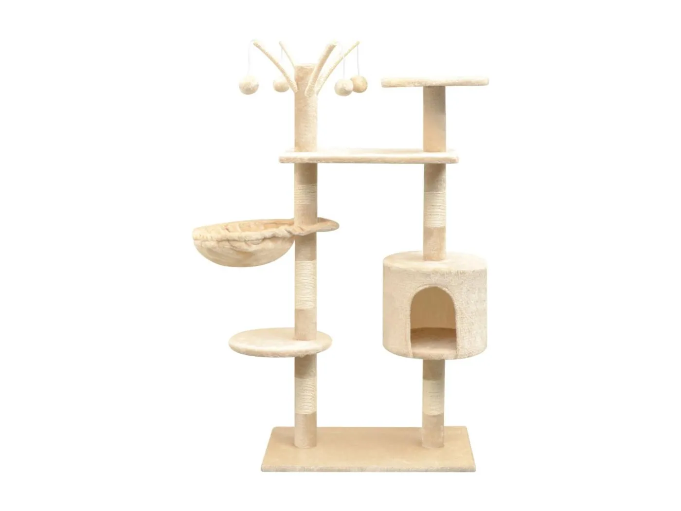 Katzen-Kratzbaum 125 cm Beige