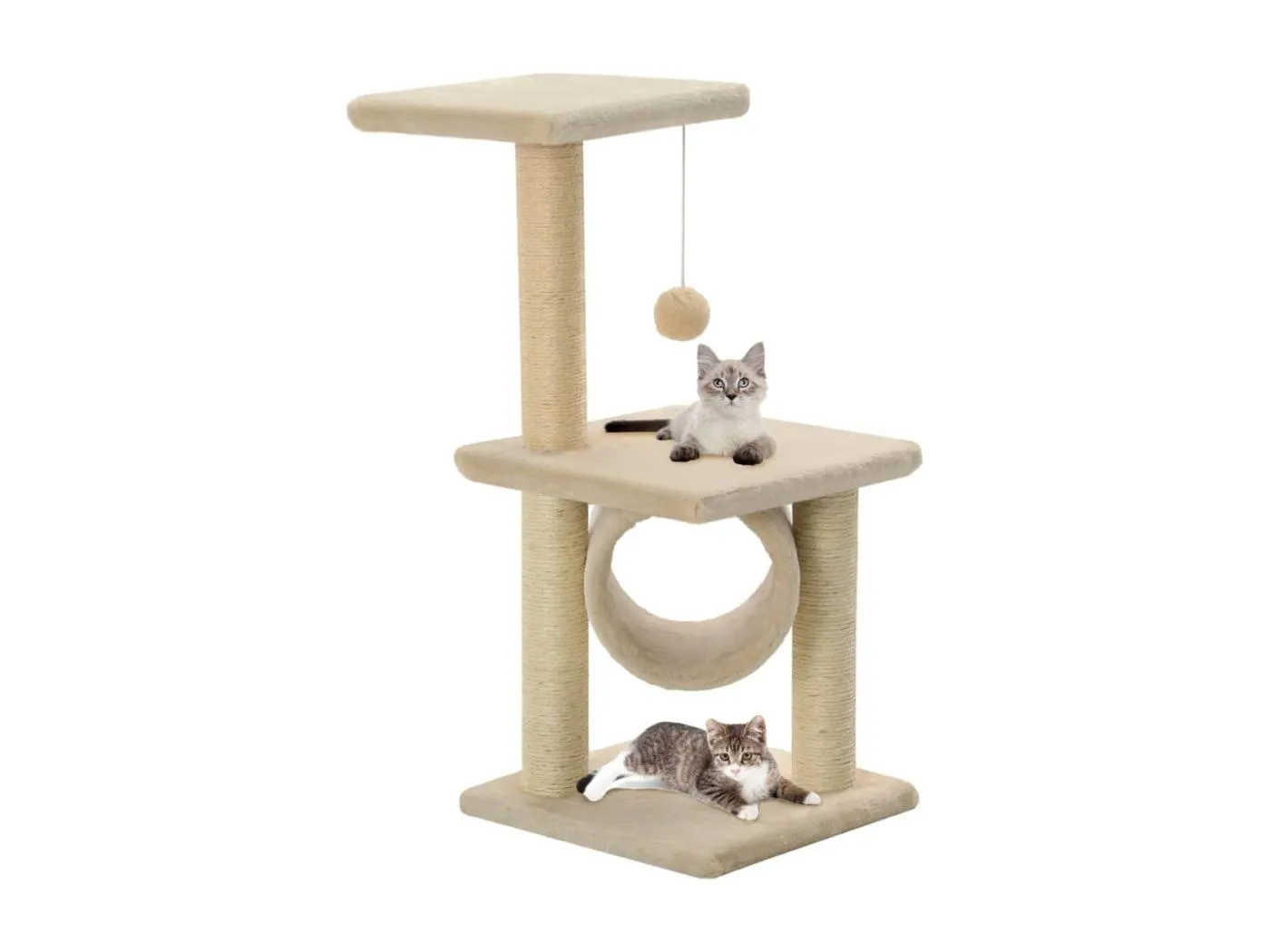 Katzen-Kratzbaum Sisal 65 cm Beige