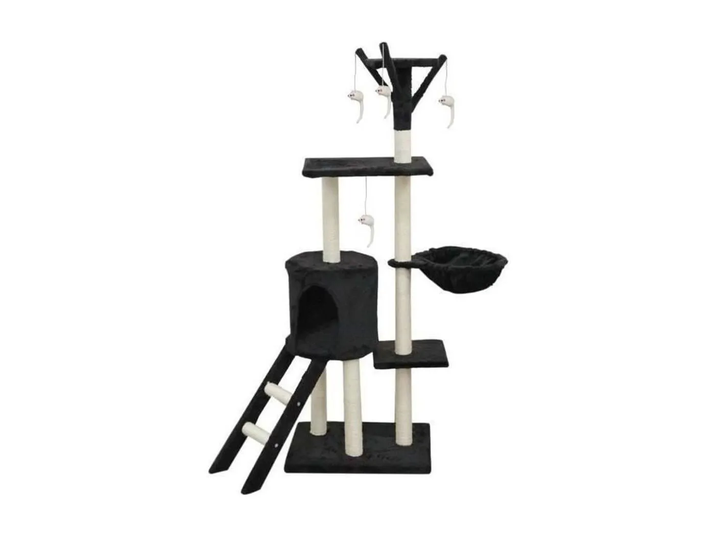 Kratzbaum 79 x 34 x 138 cm – Schwarz