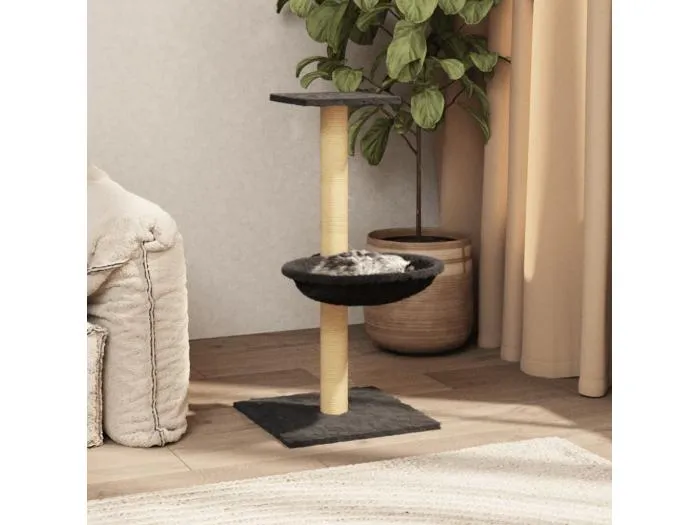 Kratzbaum mit Sisal-Kratzsäule Dunkelgrau 74 cm