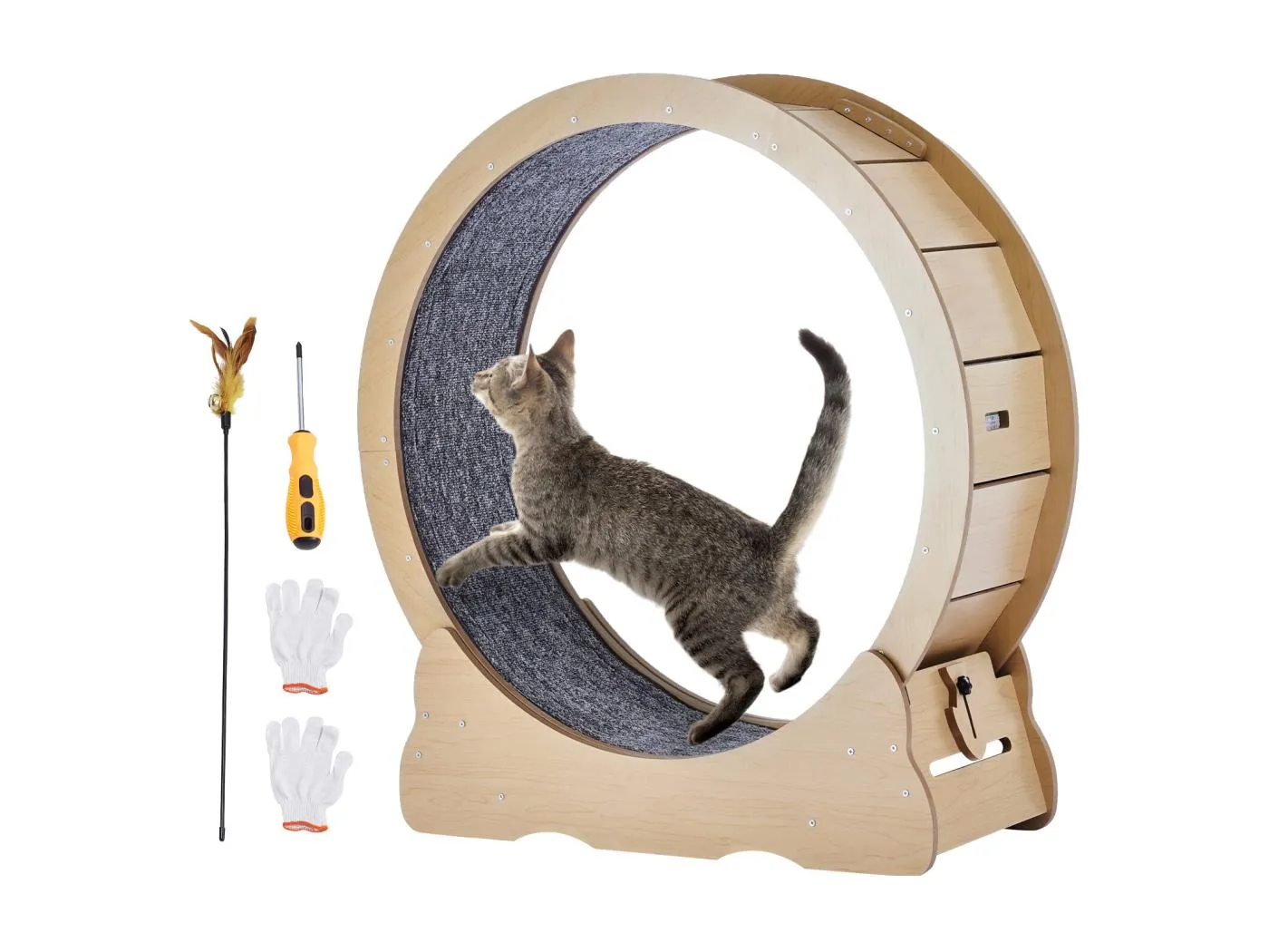 Laufrad für Katzen, SucceBuy Katzen-Laufrad, Großes Katzenlaufband für den Innenbereich, 91 cm