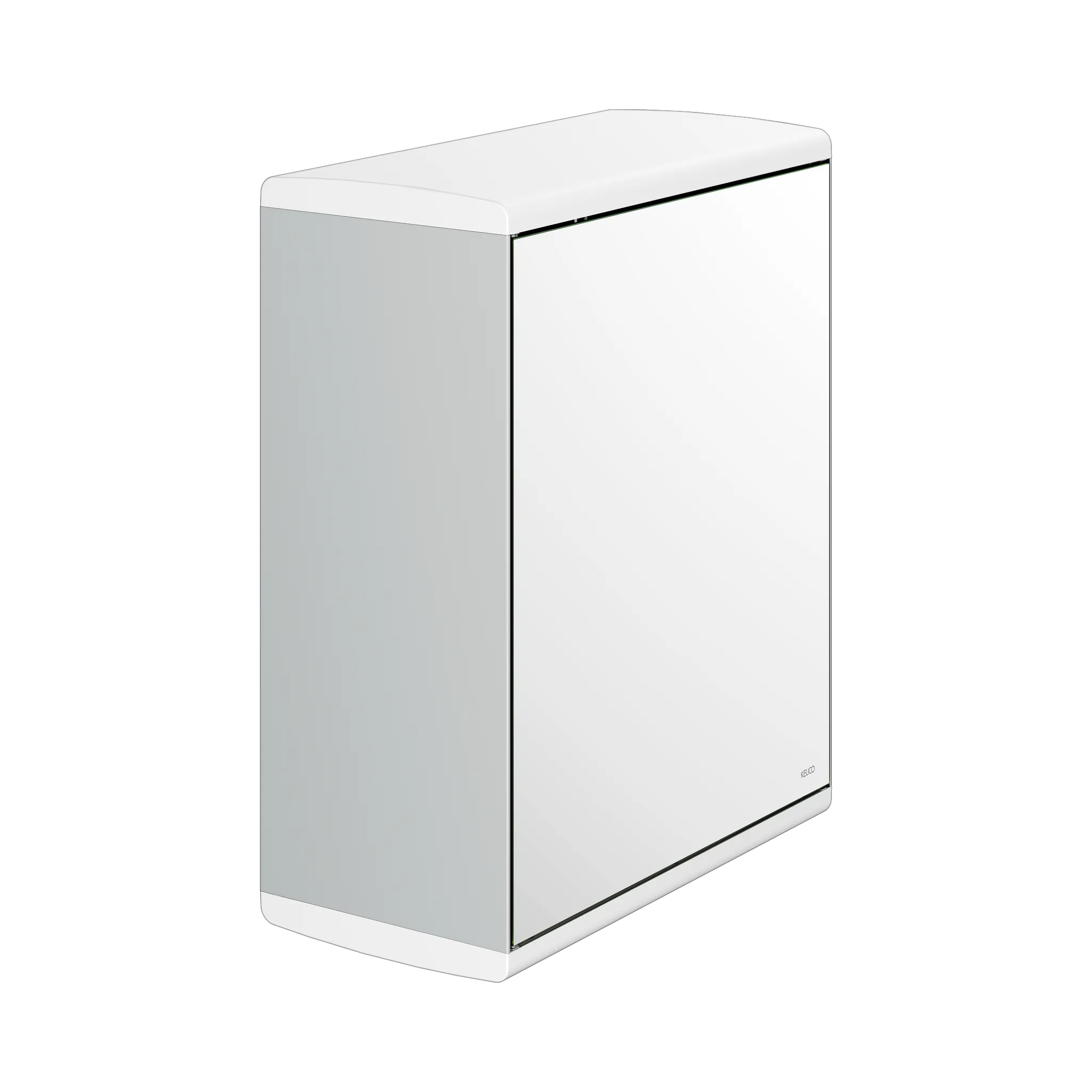 Collection Moll Papiertuchspender mit Spiegeltür Anschlag links silber-eloxiert/weiß