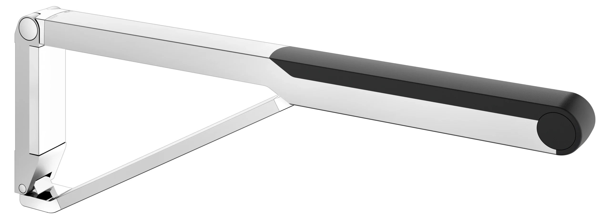 AXESS Stützklappgriff WC 700 mm silber-eloxiert/schwarz