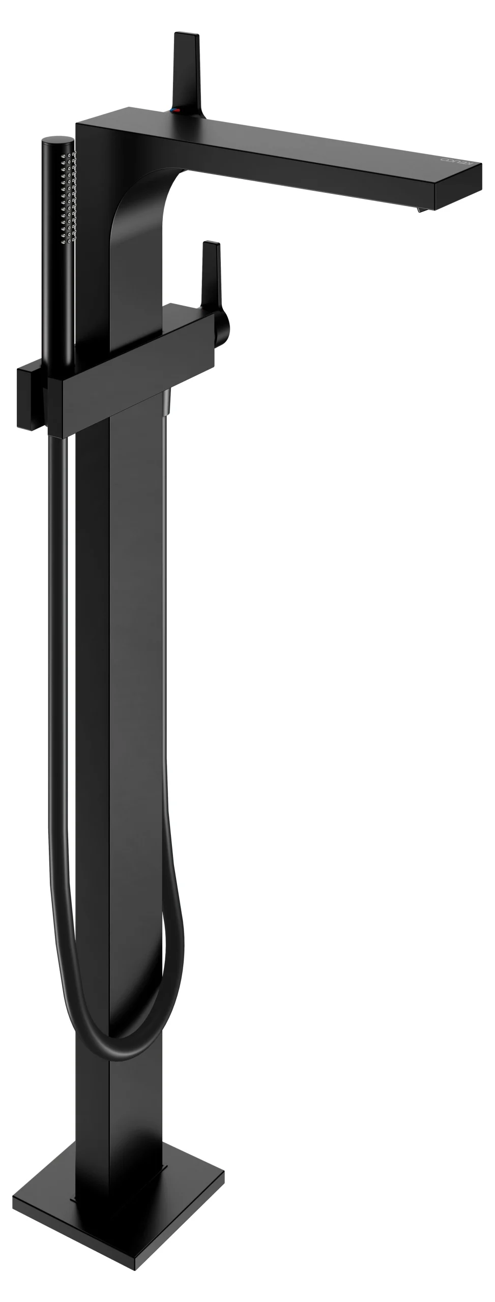 Einhebel-Wannenmischer E11 51127, freistehende Montage, schwarz-matt