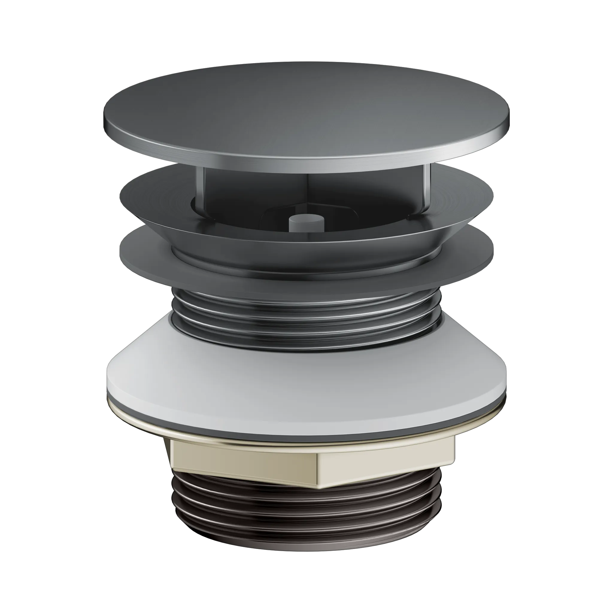 Armaturenzubehör 59904130000 Schaftventil G 1 1/4 mit Haube Schwarzchrom gebürstet