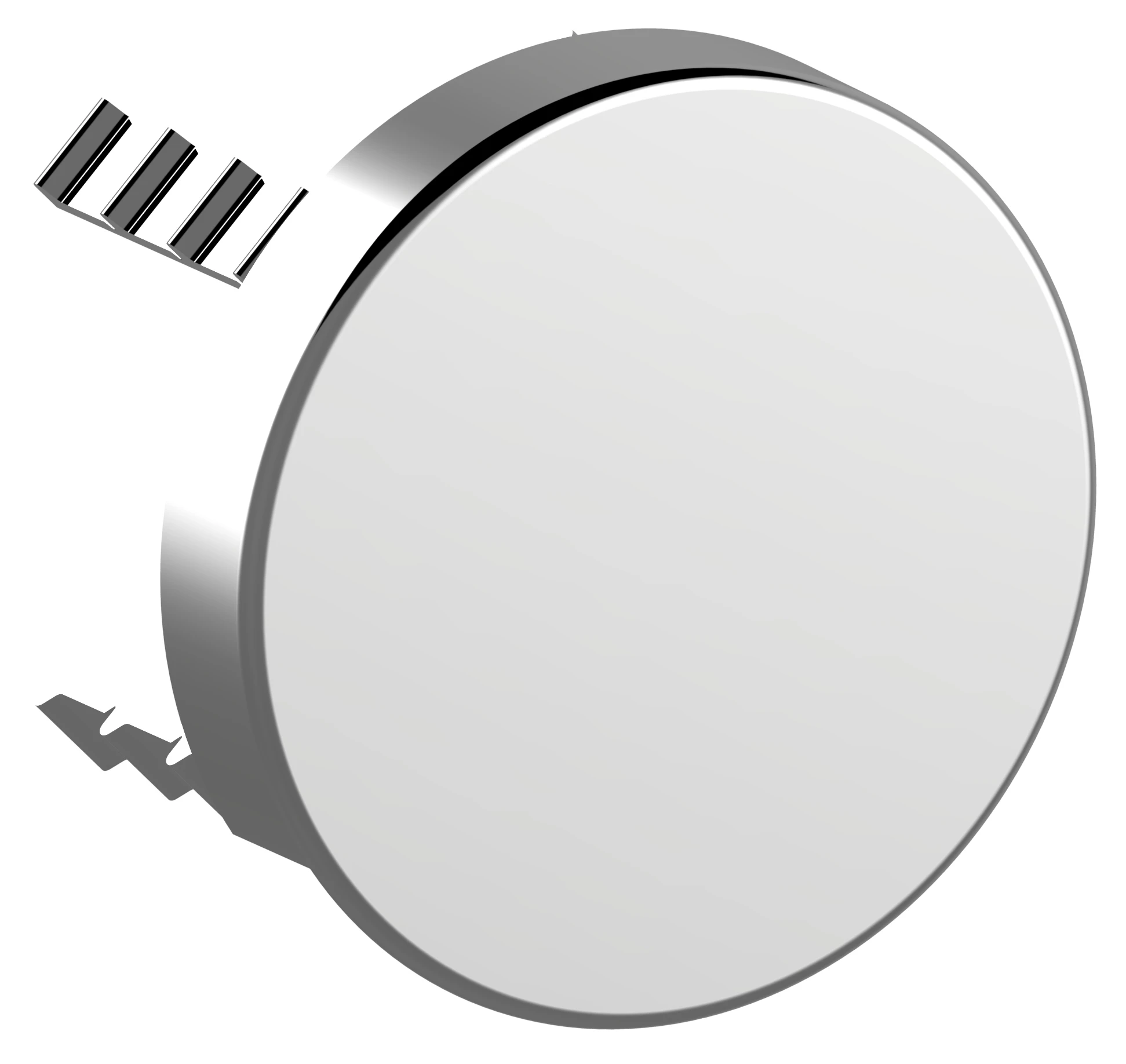 Arm.-Zub. 59949010001 Abdeckblende für Rohrunterbrecher (rund) 90 mm Ø verchromt