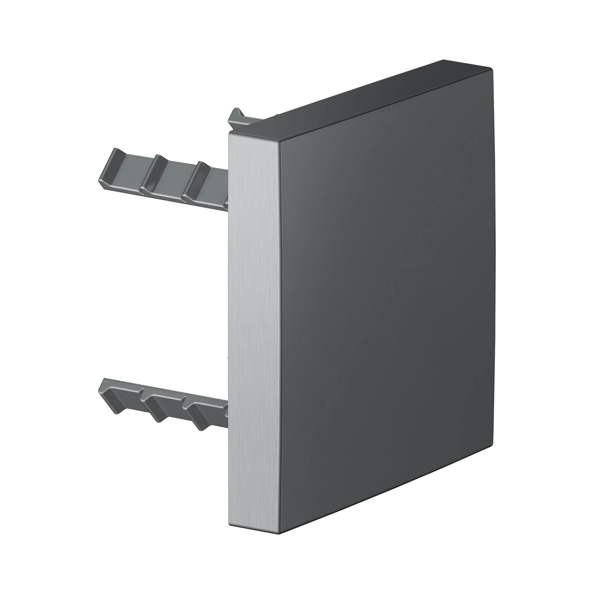 Arm.-Zub. 59949130002 Abdeckblende für Rohrunterbrecher (eckig) 90 x 90 mm Schwarzchrom gebürstet