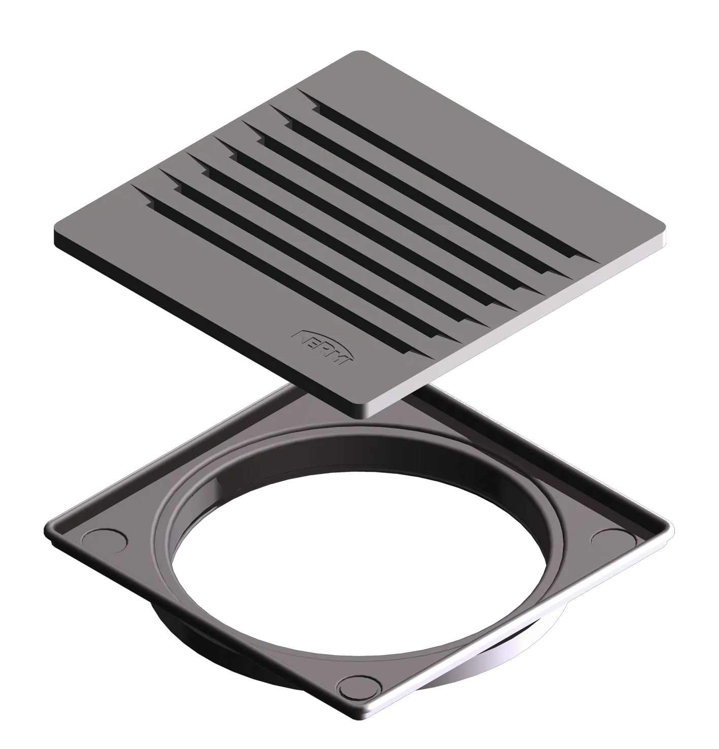 POINT Ablaufabdeckung Exklusiv 2, Länge 115 mm Breite 115 mm, für POINT Ablauf