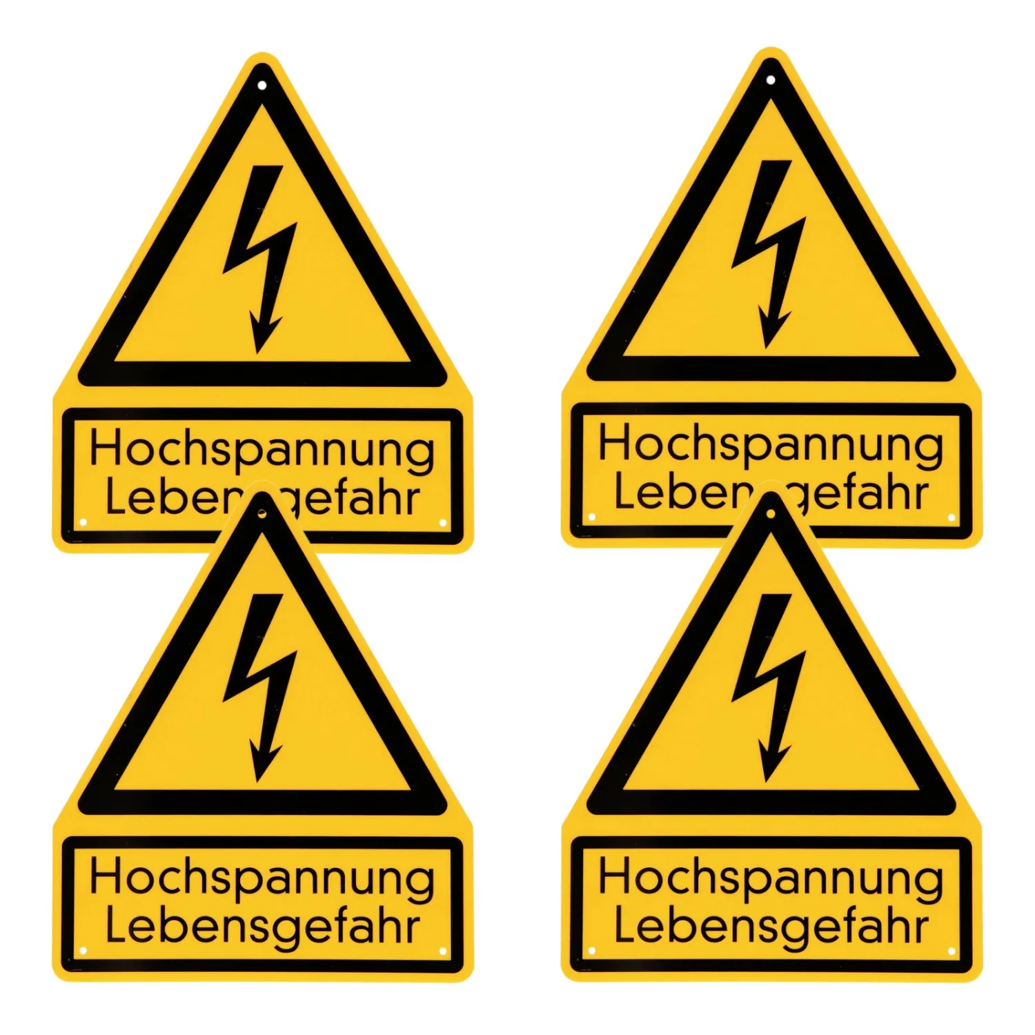 Ks Tools Warnschild Hochspannung Lebensgefahr Sicherheitsschild Schild 4 Stück B-Ware