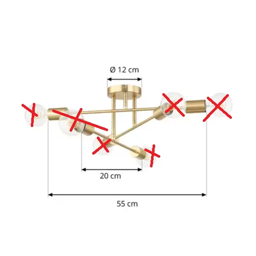 Lindby Aloria Deckenleuchte Deckenlampe Wohnzimmerlampe Siehe Text/Foto B-Ware