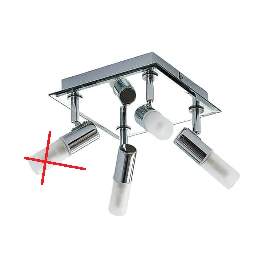 Lindby Bad Deckenlampe Zela Deckenlampe G9 4 Flg 32 X 32 Cm Siehe Text/Foto B-Ware