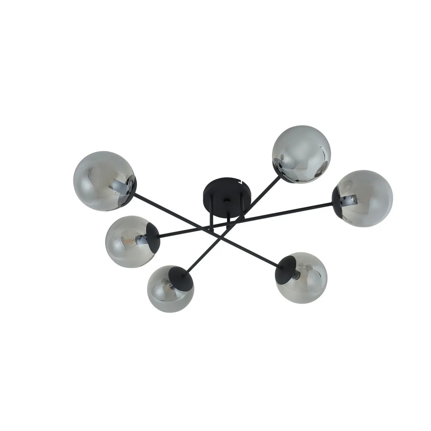 Lindby Deckenleuchte Isamer Rauchgrau ø 80 Cm Kugel Deckenlampe Lampe Leuchte B-Ware