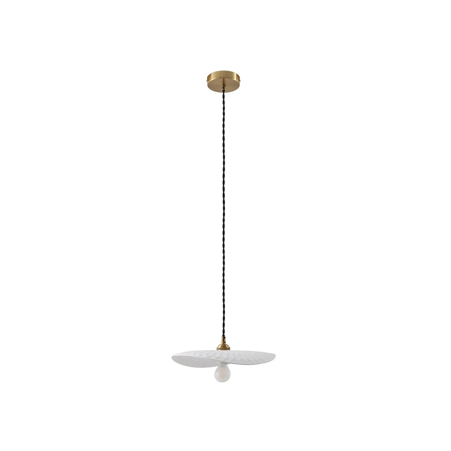 Lindby Hängeleuchte Pendelleuchte Lampe Annira Keramik Weiß Messing 29 Cm Lampe B-Ware