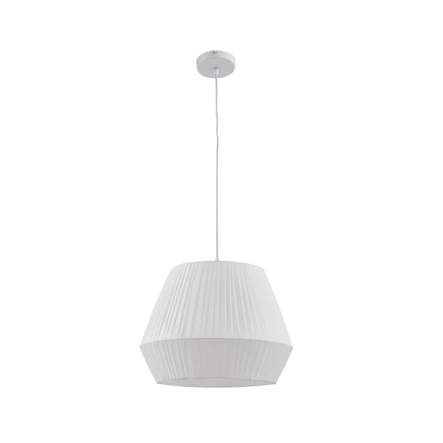 Lindby Hängeleuchte Pendelleuchte Lampe Vitore Textil Weiß 40 Cm Dimmbar E27 B-Ware