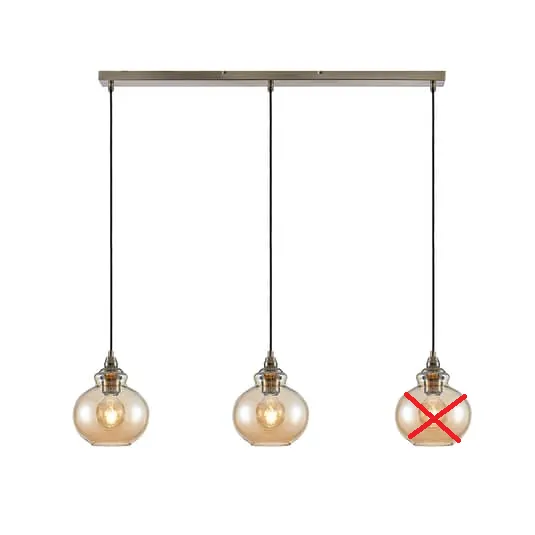 Lindby Tymoni Glas Pendelleuchte Deckenlampe Deko Hängeleuchte Siehe Text/Foto B-Ware