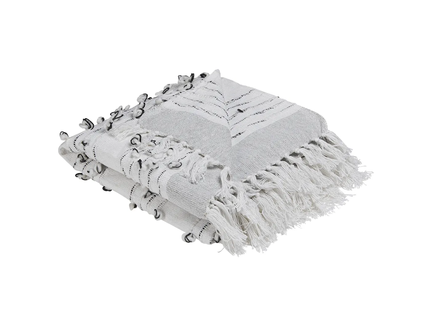 Decke hellgrau 130 x 150 cm Acryl Baumwolle Yamalak