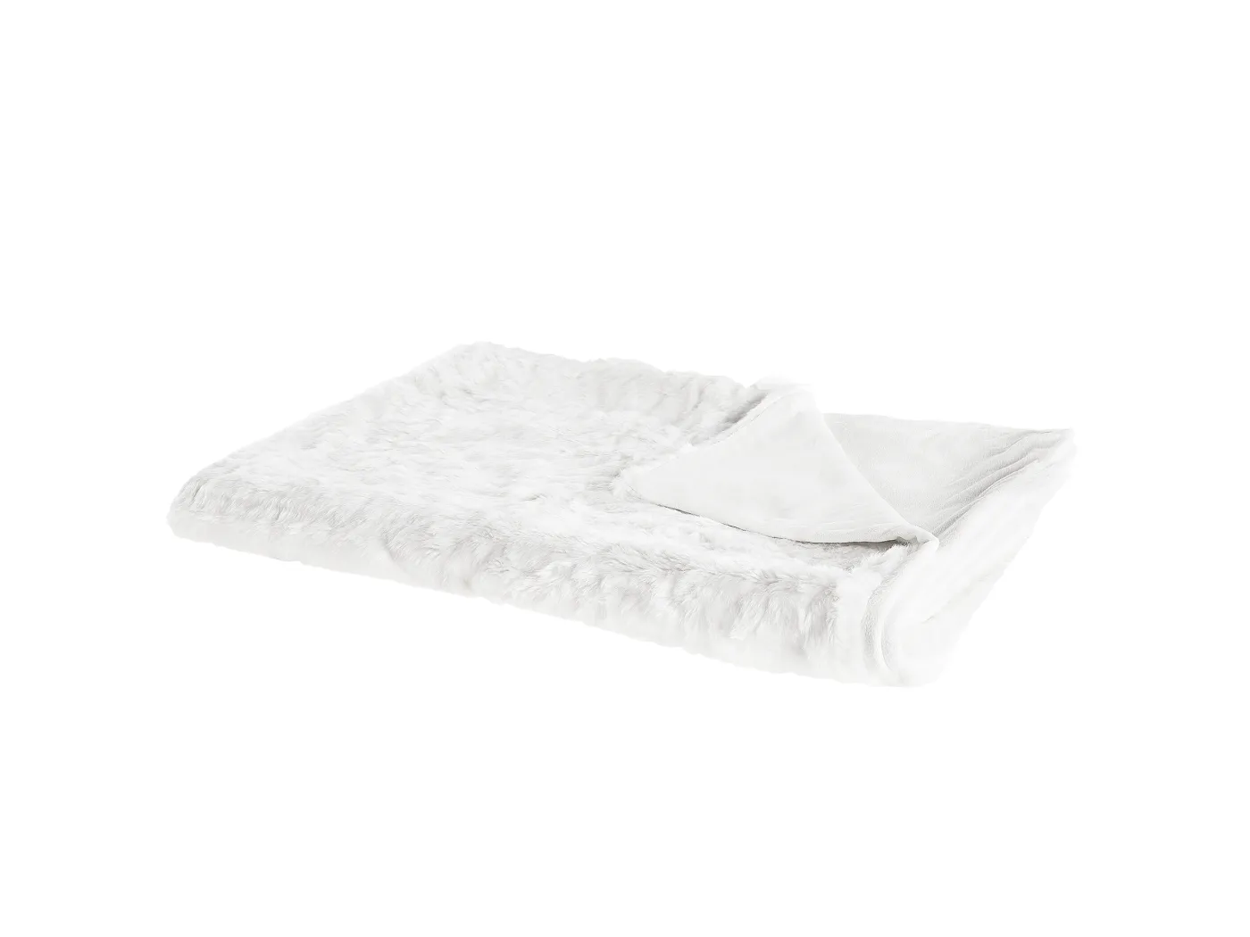 Klassische Kuscheldecke Shaggy Acryl / Polyester 150x200 cm weiß Tourza