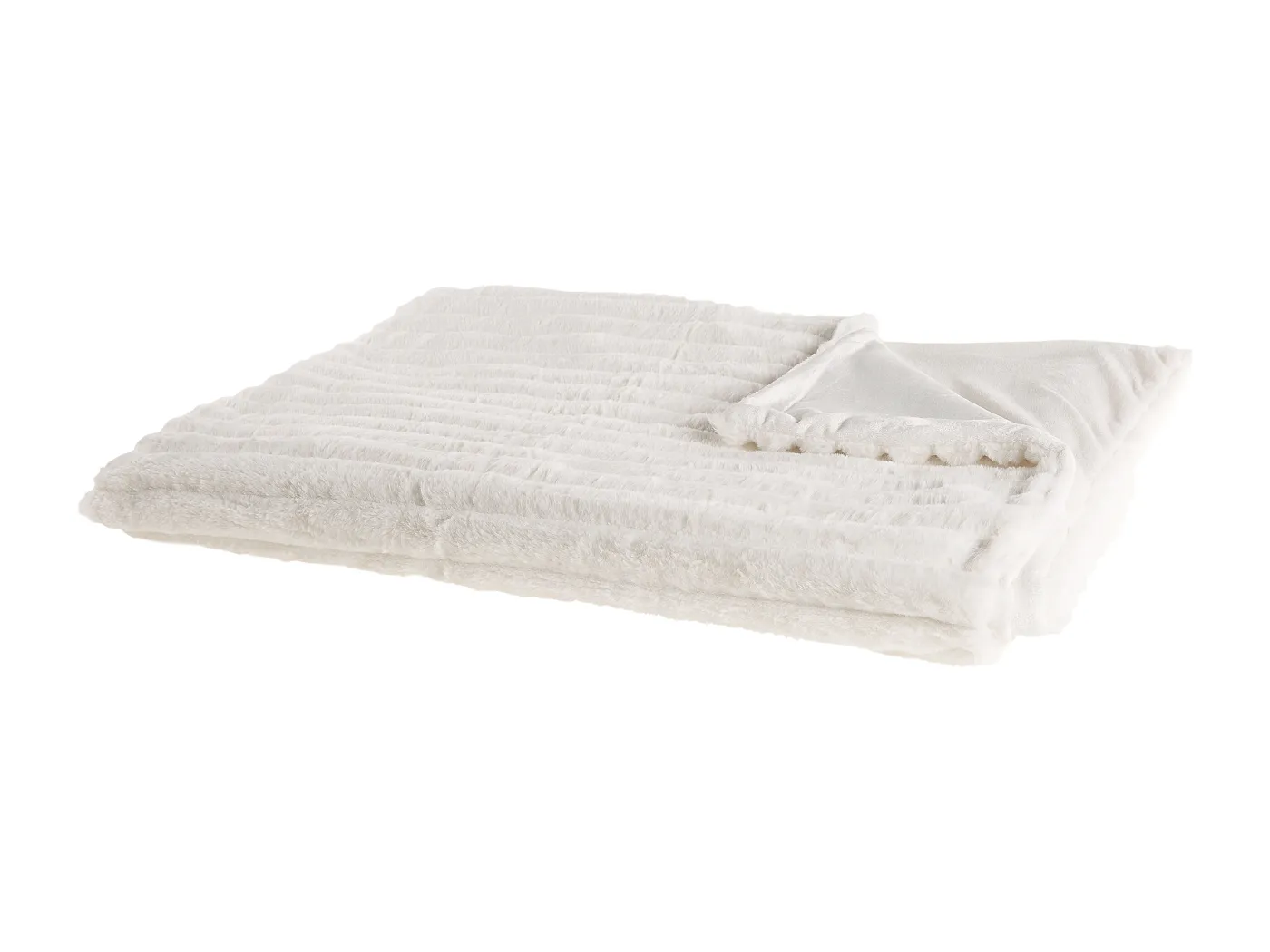 Kuscheldecke ABTEH 180 x 220 cm Cremeweiss