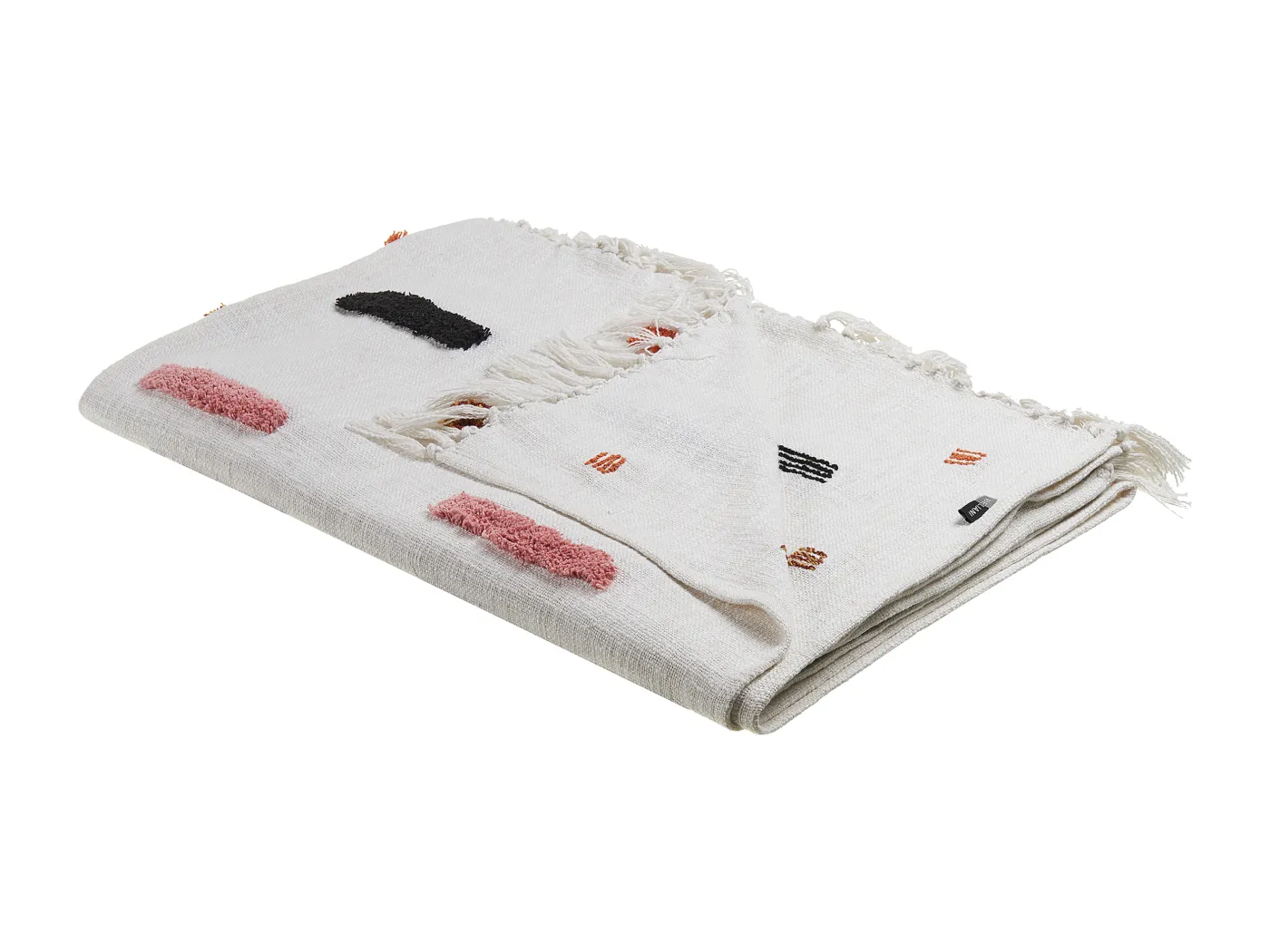 Kuscheldecke ALAPPUZHA Baumwolle 130 x 180 cm Weiss