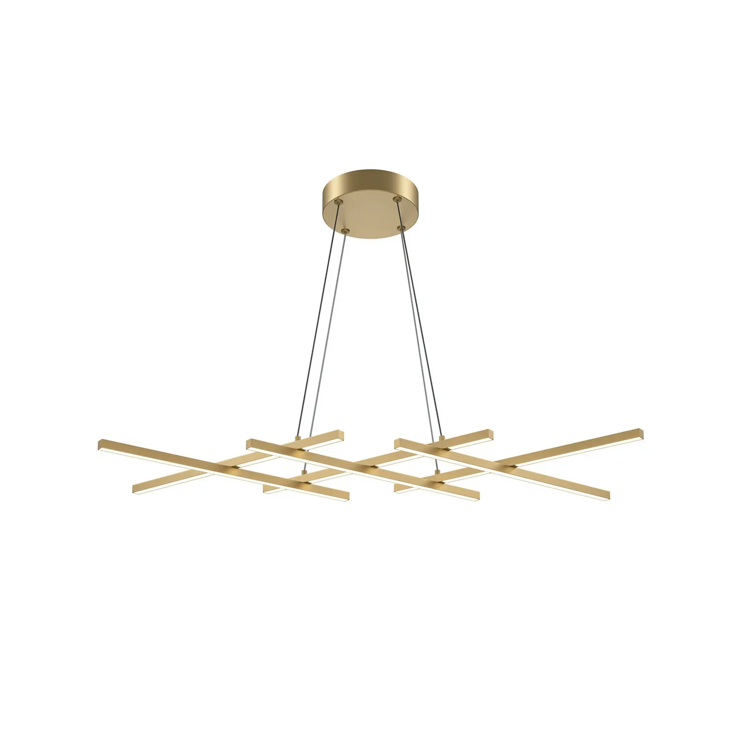 Maytoni Led Hängeleuchte Halo Messingfarben Länge 103,5 Cm Deckenlampe Lampe B-Ware