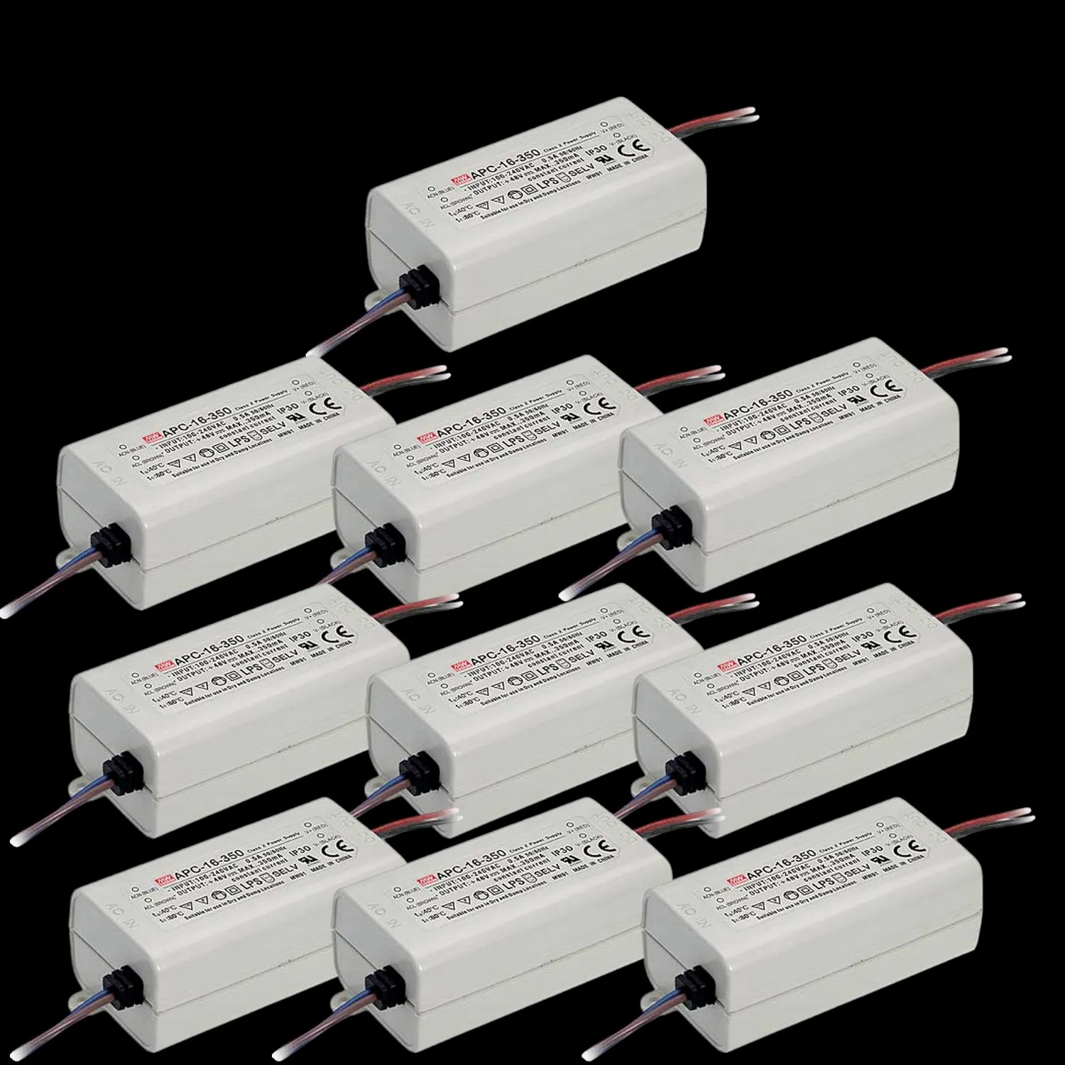 Mean Well Apc 16 350 Led Treiber Konstantstrom 16 W 0.35 A 12   48 10 Stück B-Ware