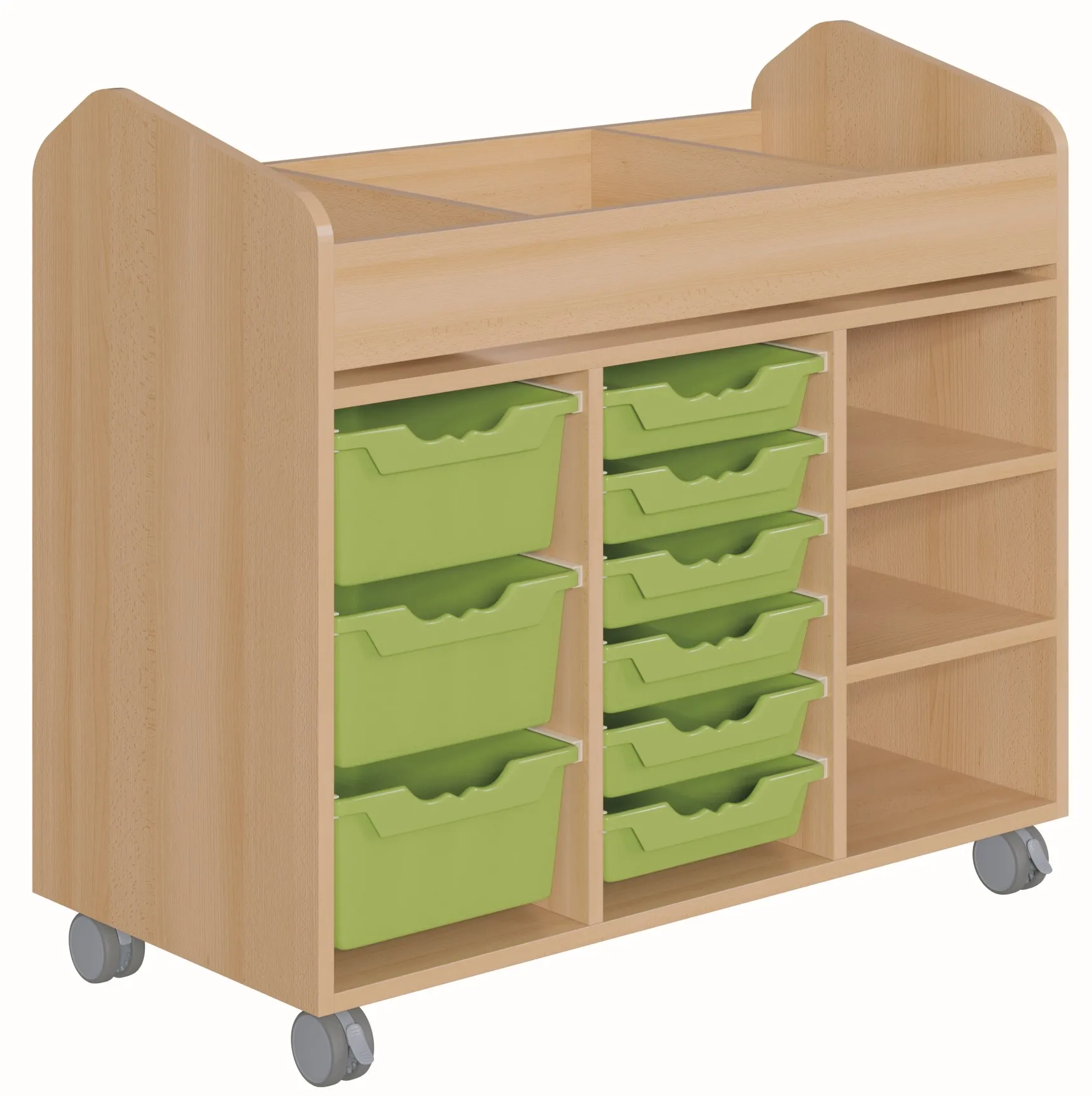 Bastelwagen "Kreativbasti 6" mit gemischten ErgoTray Boxen