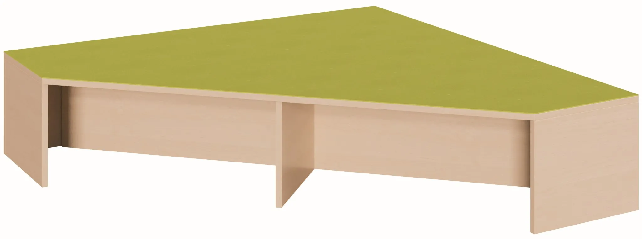 Eckpodest für zwei Rollkästen