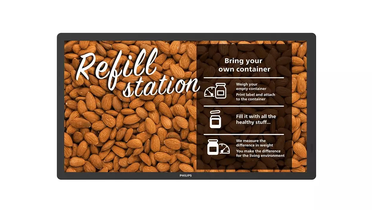 Philips 32BDL5150I/00 32" E-Paper Signage Display mit voller Farbwiedergabe und Android SoC-Prozessor